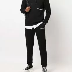 Karl Lagerfeld graffiti logo-print track trousers