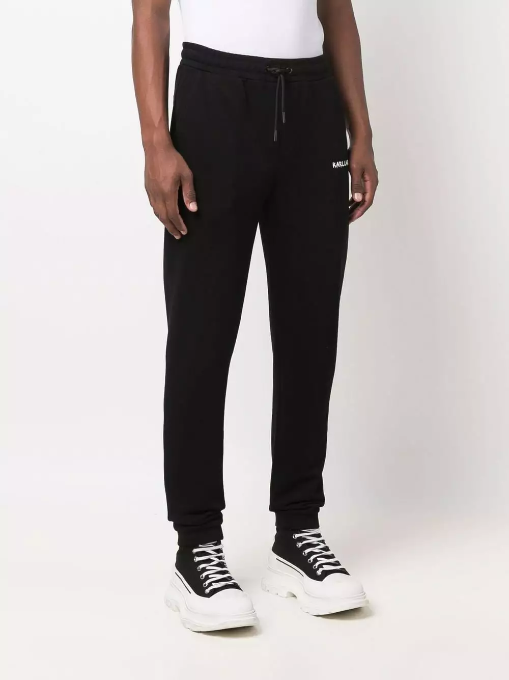 Karl Lagerfeld graffiti logo-print track trousers