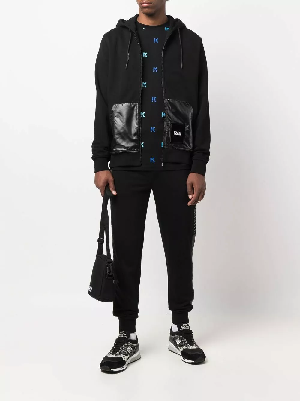 Karl Lagerfeld logo tape track trousers