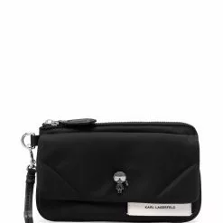 Karl Lagerfeld K/Ikonik logo-charm purse
