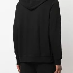 Karl Lagerfeld zip-front vinyl hoodie
