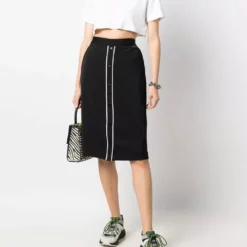 Karl Lagerfeld striped midi pencil skirt