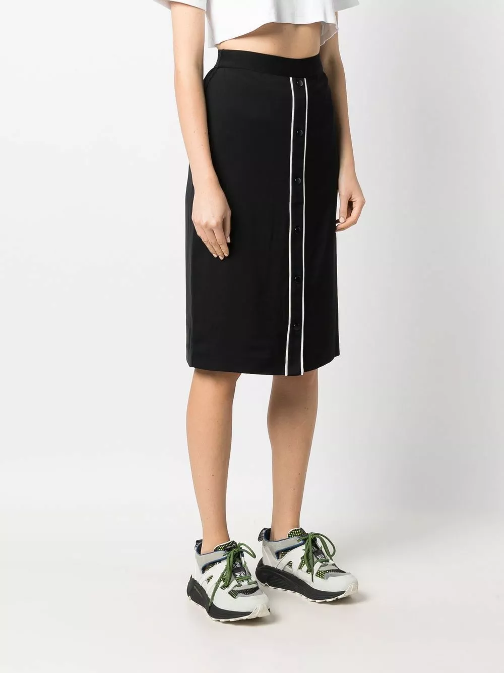 Karl Lagerfeld striped midi pencil skirt