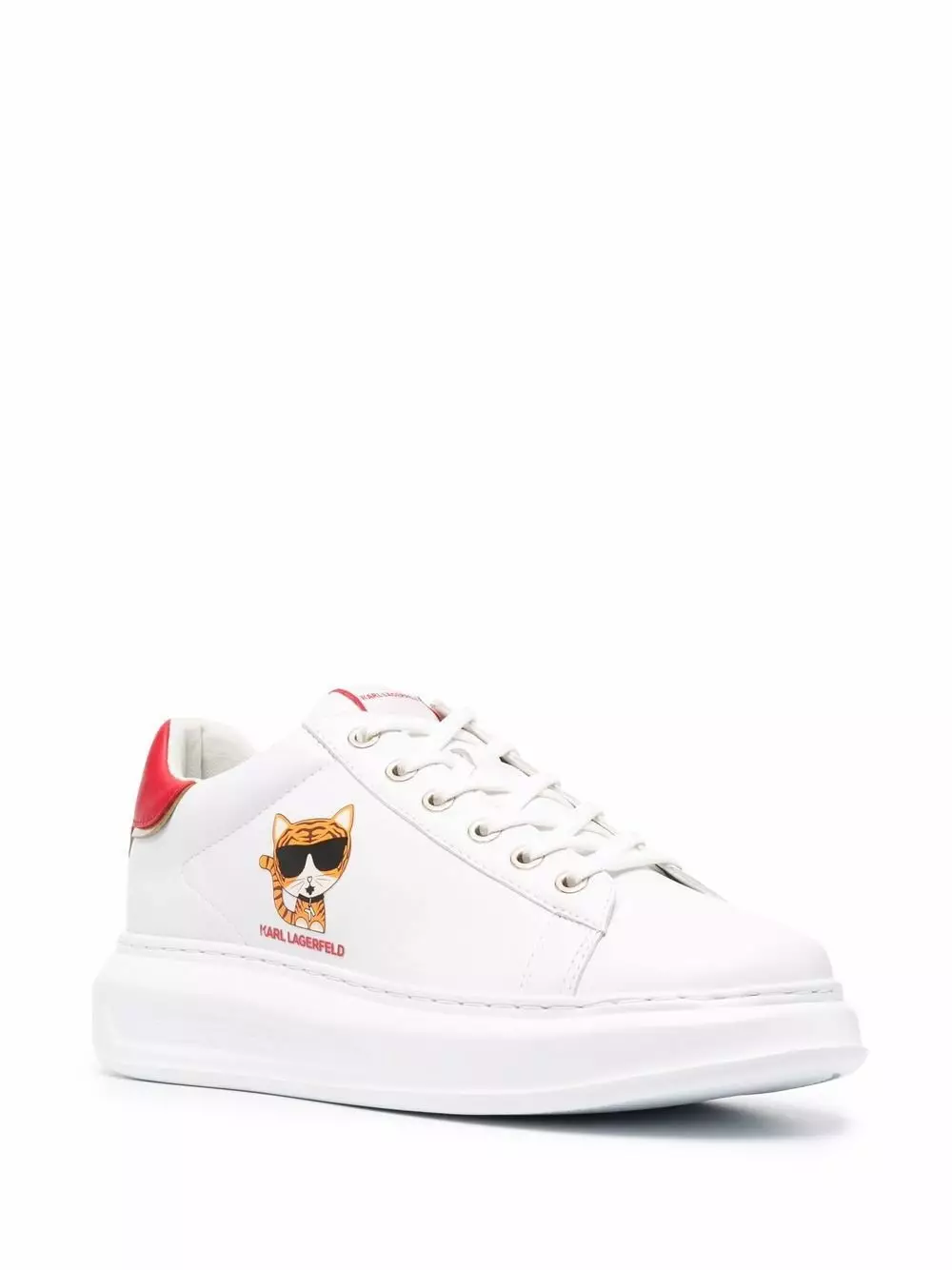 Karl Lagerfeld Ikonic tiger-print leather sneakers