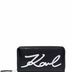 Karl Lagerfeld K/Signature all-around zip wallet