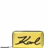 Karl Lagerfeld K/Signature metallic wallet
