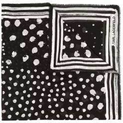 Karl Lagerfeld dots print scarf
