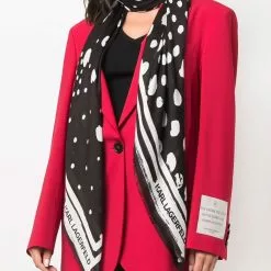 Karl Lagerfeld dots print scarf