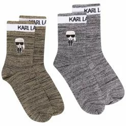 Karl Lagerfeld K/Ikonik logo-embroidered socks pack