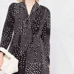 Karl Lagerfeld polka dot-print silk wrap dress