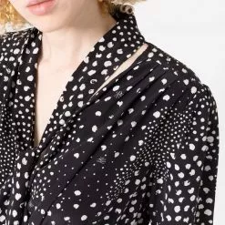 Karl Lagerfeld polka dot-print silk wrap dress