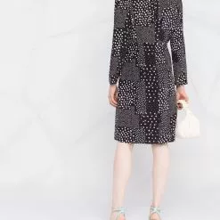 Karl Lagerfeld polka dot-print silk wrap dress