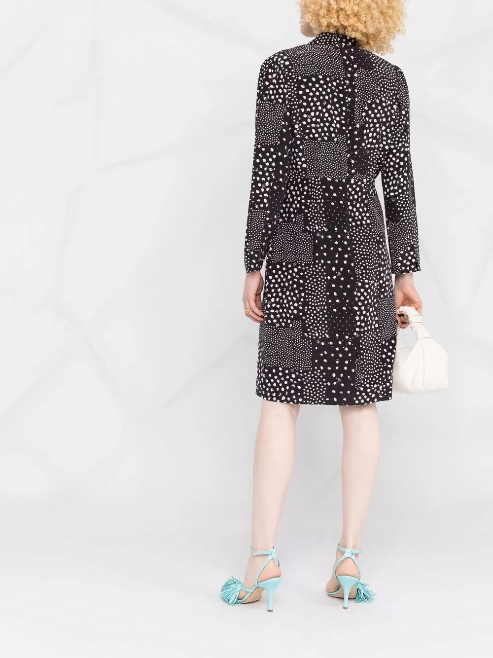 Karl Lagerfeld polka dot-print silk wrap dress