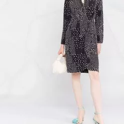 Karl Lagerfeld polka dot-print silk wrap dress