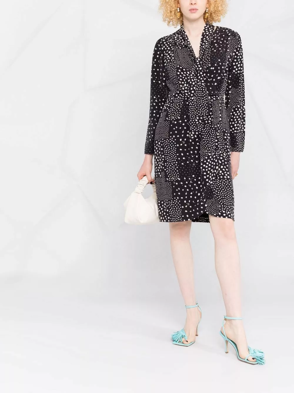 Karl Lagerfeld polka dot-print silk wrap dress