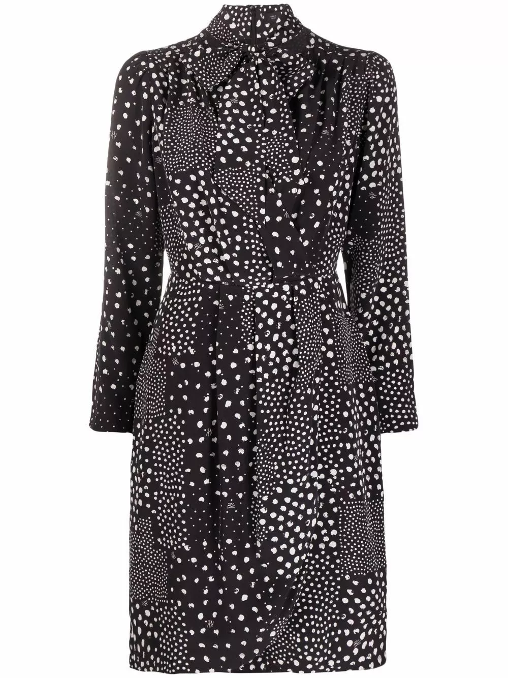 Karl Lagerfeld polka dot-print silk wrap dress