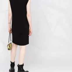 Karl Lagerfeld padded-shoulder jersey dress