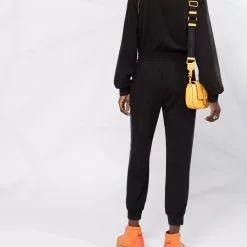 Karl Lagerfeld zip-up logo-patch jumpsuit