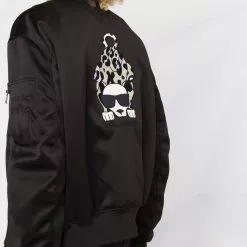 Karl Lagerfeld Ikonik print bomber jacket