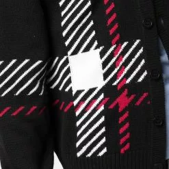Karl Lagerfeld diagonal stripes cardigan
