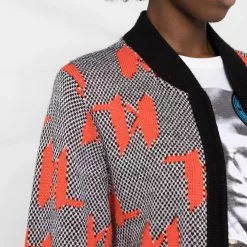 Karl Lagerfeld monogram jacquard cardigan