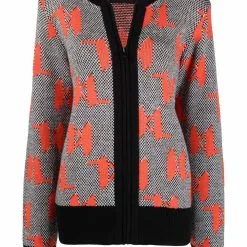 Karl Lagerfeld monogram jacquard cardigan