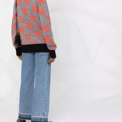 Karl Lagerfeld monogram jacquard cardigan