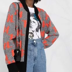 Karl Lagerfeld monogram jacquard cardigan