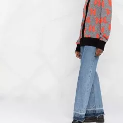 Karl Lagerfeld monogram jacquard cardigan