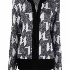 Karl Lagerfeld jacquard monogram cardigan