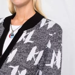 Karl Lagerfeld jacquard monogram cardigan