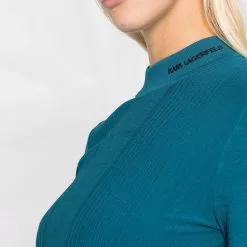 Karl Lagerfeld fine knit mock neck jumper