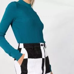 Karl Lagerfeld fine knit mock neck jumper