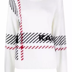 Karl Lagerfeld diagonal stripes jumper