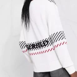 Karl Lagerfeld diagonal stripes jumper