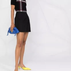 Karl Lagerfeld check-knit top