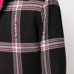Karl Lagerfeld checked logo-detail belted coat