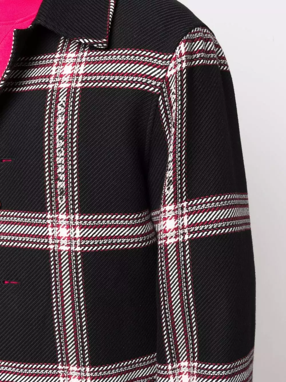 Karl Lagerfeld checked logo-detail belted coat
