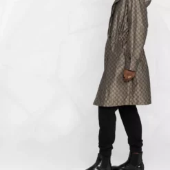 Karl Lagerfeld monogram hooded coat