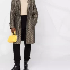 Karl Lagerfeld monogram hooded coat