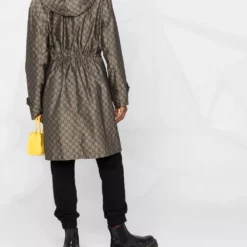 Karl Lagerfeld monogram hooded coat