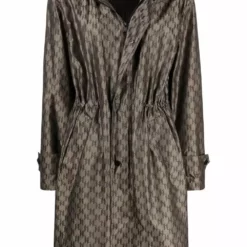 Karl Lagerfeld monogram hooded coat