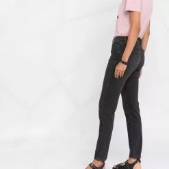 Karl Lagerfeld rhinestone-embellished tapered jeans