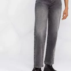 Karl Lagerfeld embellished logo straight leg jeans