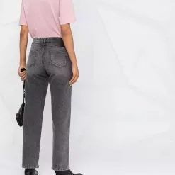 Karl Lagerfeld embellished logo straight leg jeans