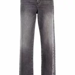 Karl Lagerfeld embellished logo straight leg jeans