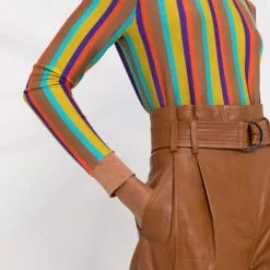 Karl Lagerfeld high waist leather trousers