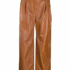 Karl Lagerfeld high waist leather trousers