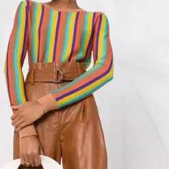 Karl Lagerfeld high waist leather trousers