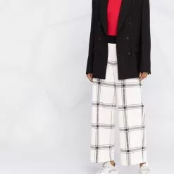 Karl Lagerfeld check-print track trousers